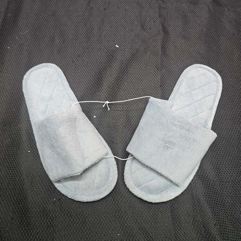 bobbie brooks Slide Slippers Size L/XL Light Blue Grey Open Toe